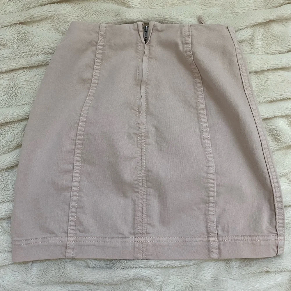 Free People zip-up mini skirt
